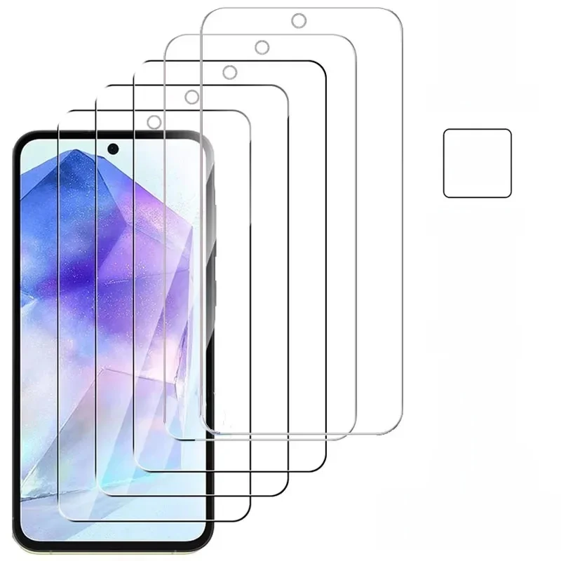 for Samsung A55 A56 S26 Tempered Glass Screen Protector Samsung Galaxy A55 A54 A14 A35 A34 A52 A52S A36 A15 A16 A25 S24 S25 S26