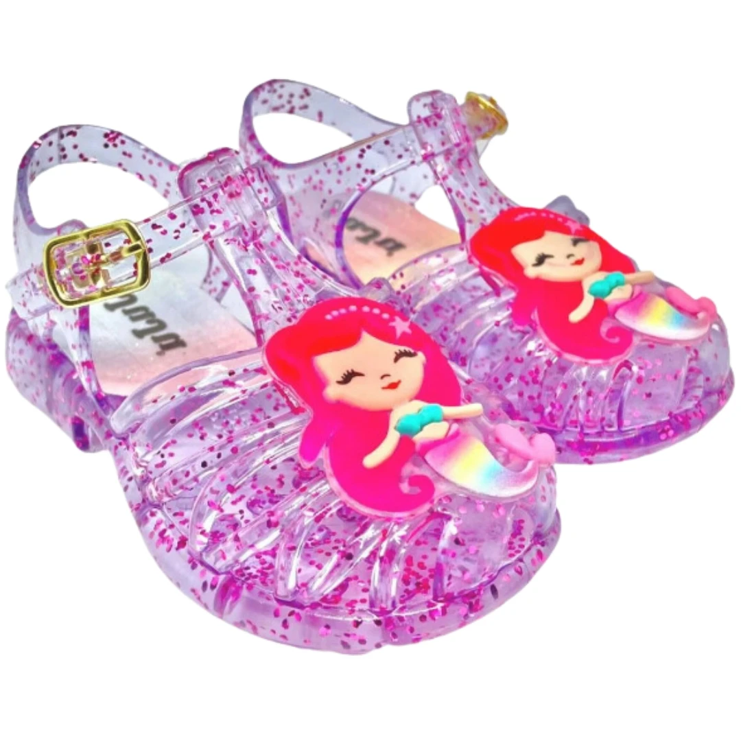 Sandals girl glitter mermaid children's shoes baby Juju shoes