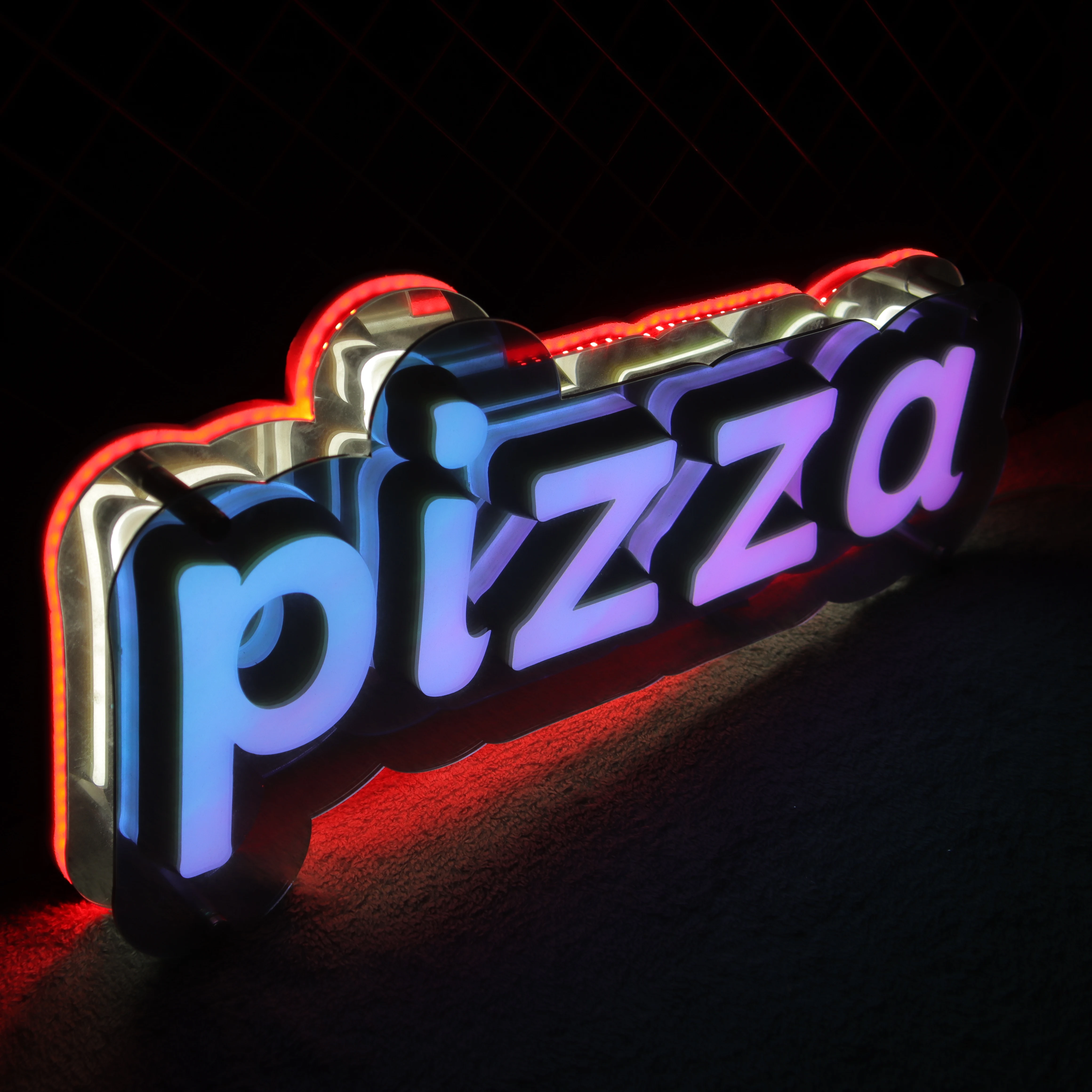 

Infinity abyss custom letter sign arylic infinity mirror letters for led track open neon sign