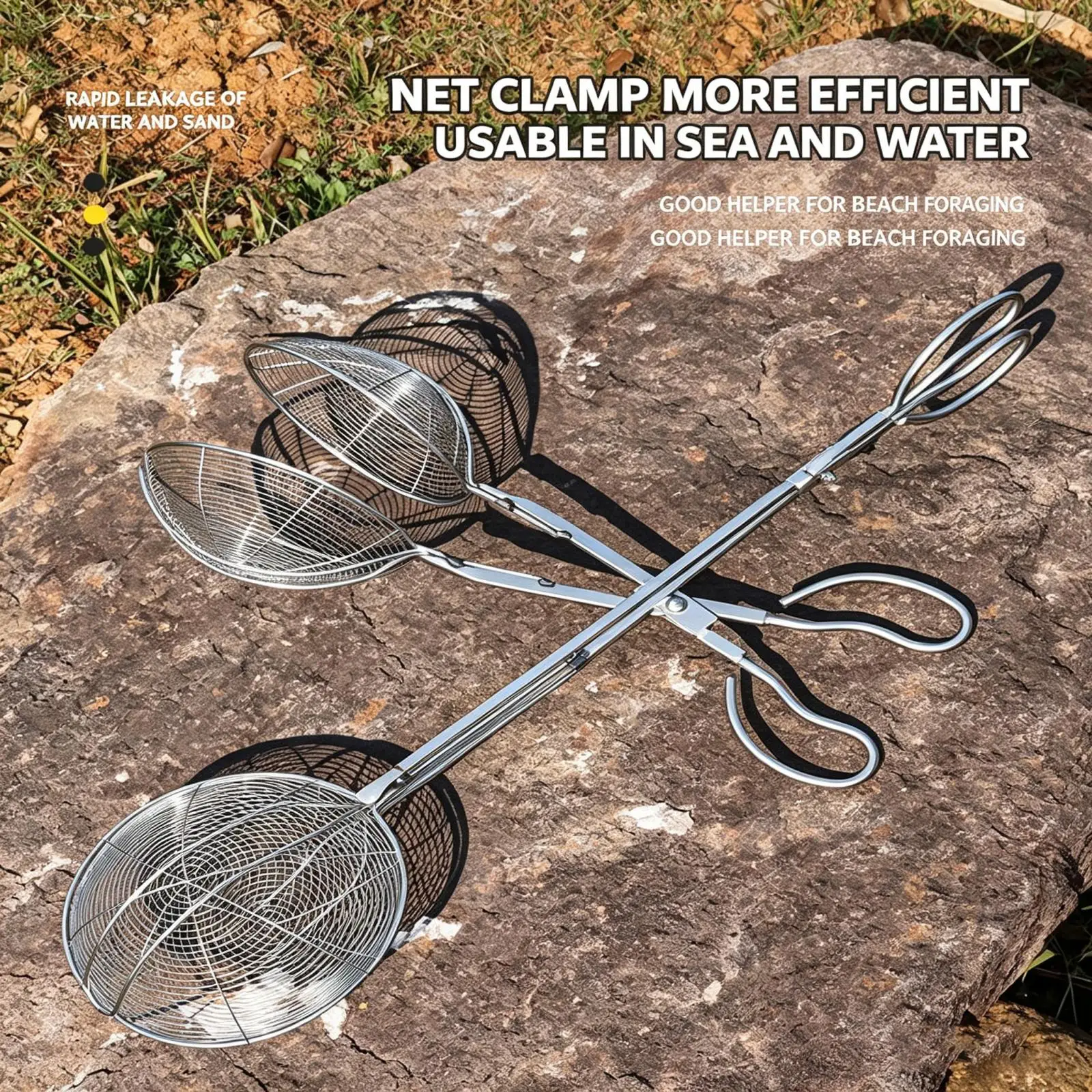 

Portable Stainless Steel Fishing Clamp Tackle Organizer Loach Grabber Net Fishing Tool for Outdoor Carp Angling
