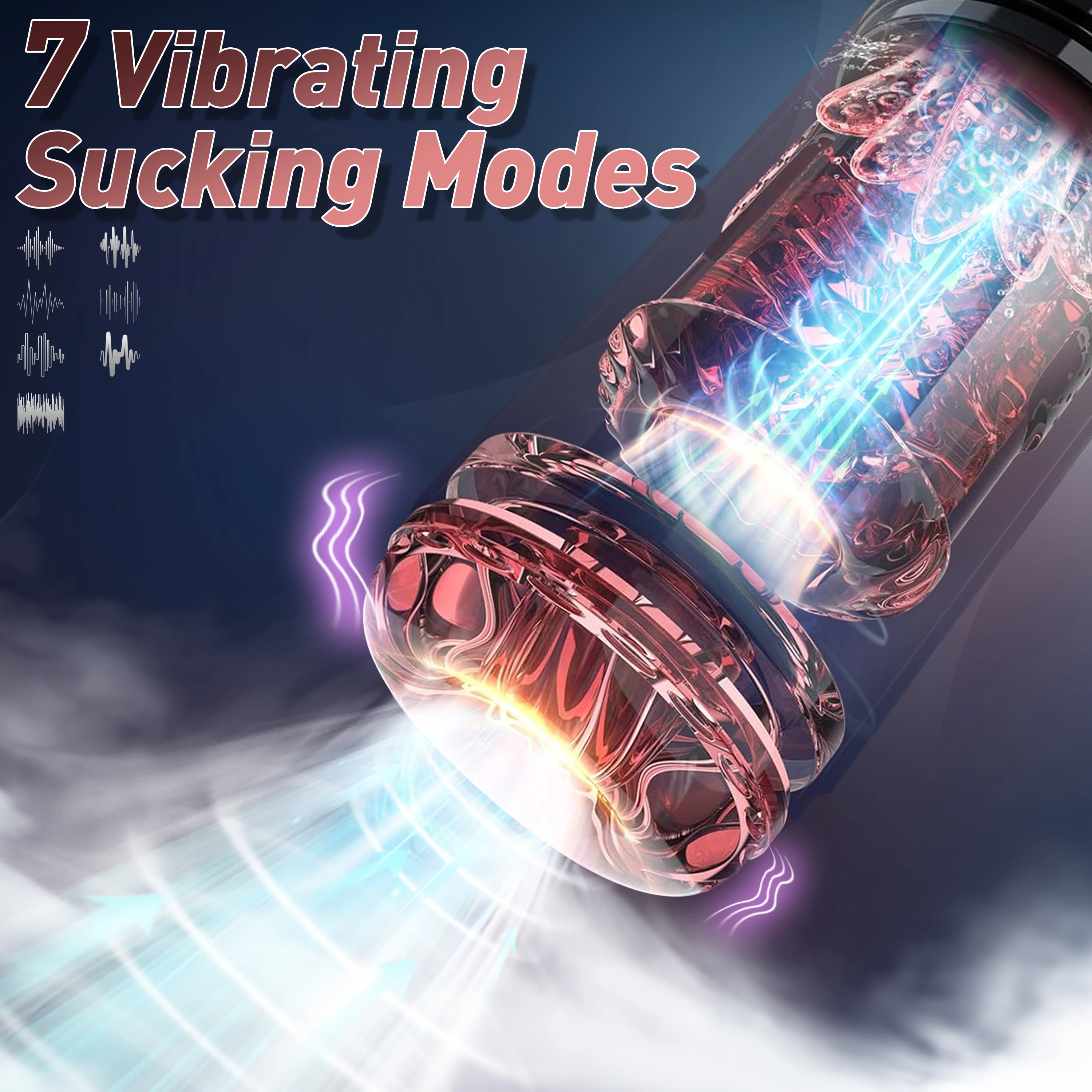 ألعاب الكبار 4 في 1 جهاز استمناء كهربائي للرجال يتميز بالاهتزاز والشفط واللعق وأوضاع الجة ألعاب جنسية #2