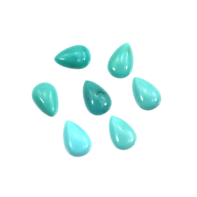 5pcs Turquoise Cabochons Cab Teardrop Genuine Natural Stone 4x6/6x9/13x18/18x25mm For Making Jewelry Craft Earing Ring Pendant