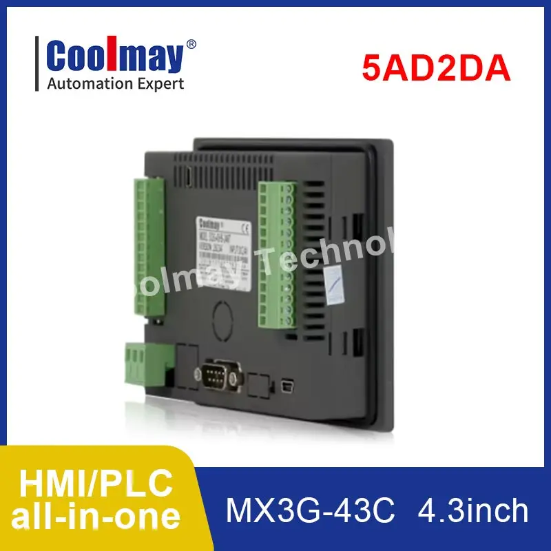 coolmay  4.3 inch plc all in one cost save HMI PLC All in one come with 5 AD 2DA Factory directly Sell