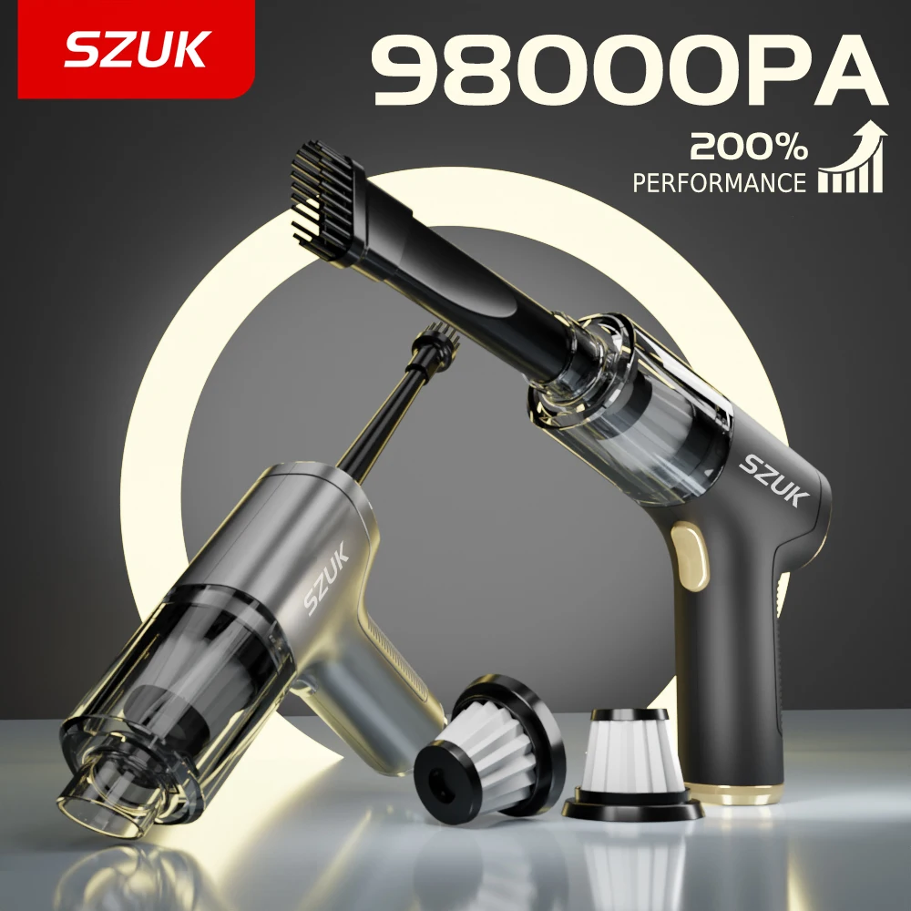 SZUK 98000PA aspirapolvere per auto forte aspirapolvere Mini potente macchina per la pulizia portatile per elettrodomestico portatile senza fili per auto