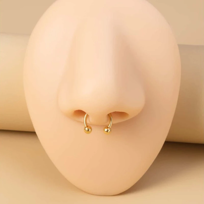3pcs/set Nose Ring Stainless Steel Fashion Punk Perfect Piercing Septum Ring For Women Men Body Jewelry Gift