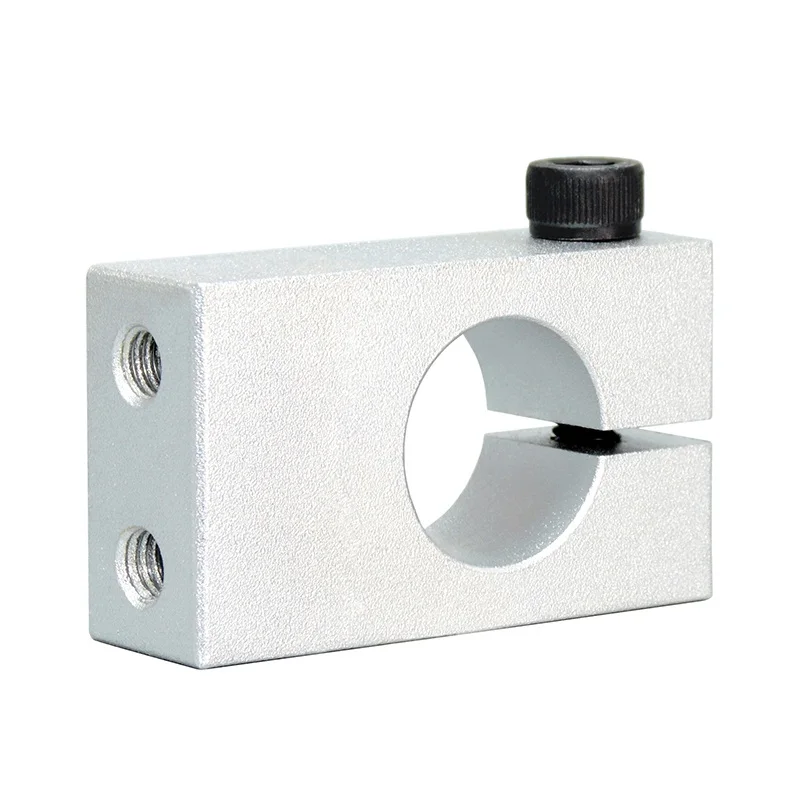 Aluminum Alloy Shaft Fixing Bracket Pillar Fixing Clamp with Threaded Parallel Guide Shaft Support Pipe Clamp Bearing Housing