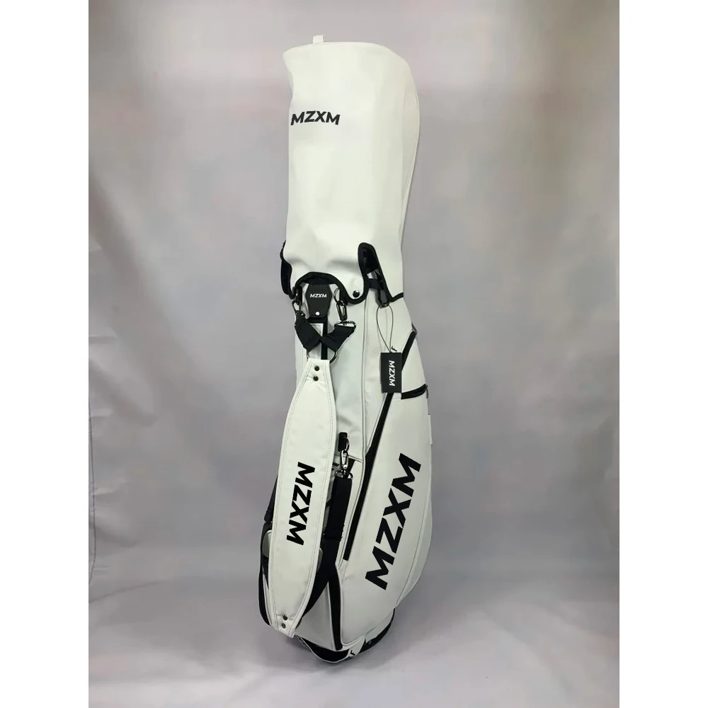 Latest Golf Club Bag Equipment Luxury Style White Color Golf Caddy Bag 2 Covers 4-Ways Convenient for Golfer to Move Golf Bag