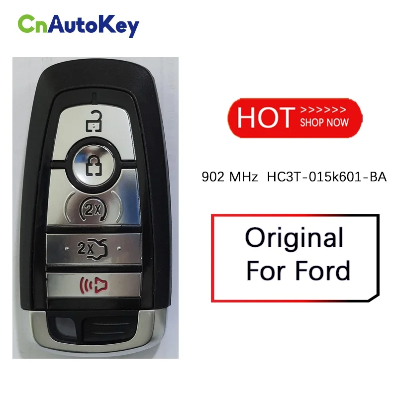 CN018065 Original 902MHZ Key For Ford Mustang 2017-2020 FCC ID: M3N-A2C93142300 Transponder HITAG PRO Part No HC3T-015k601-BA