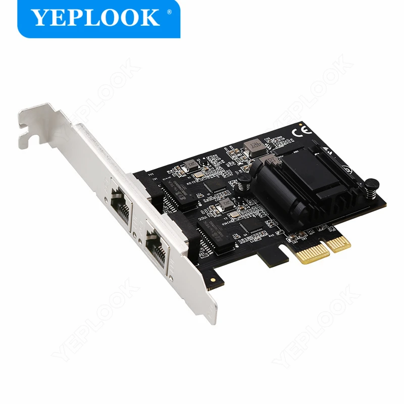 PCIe 1x 2 Port Electrical Interface 2500Mbps 2.5G Gigabit Ethernet Network Card for Computer Server Dual Chipset RT8125B+ASM1806