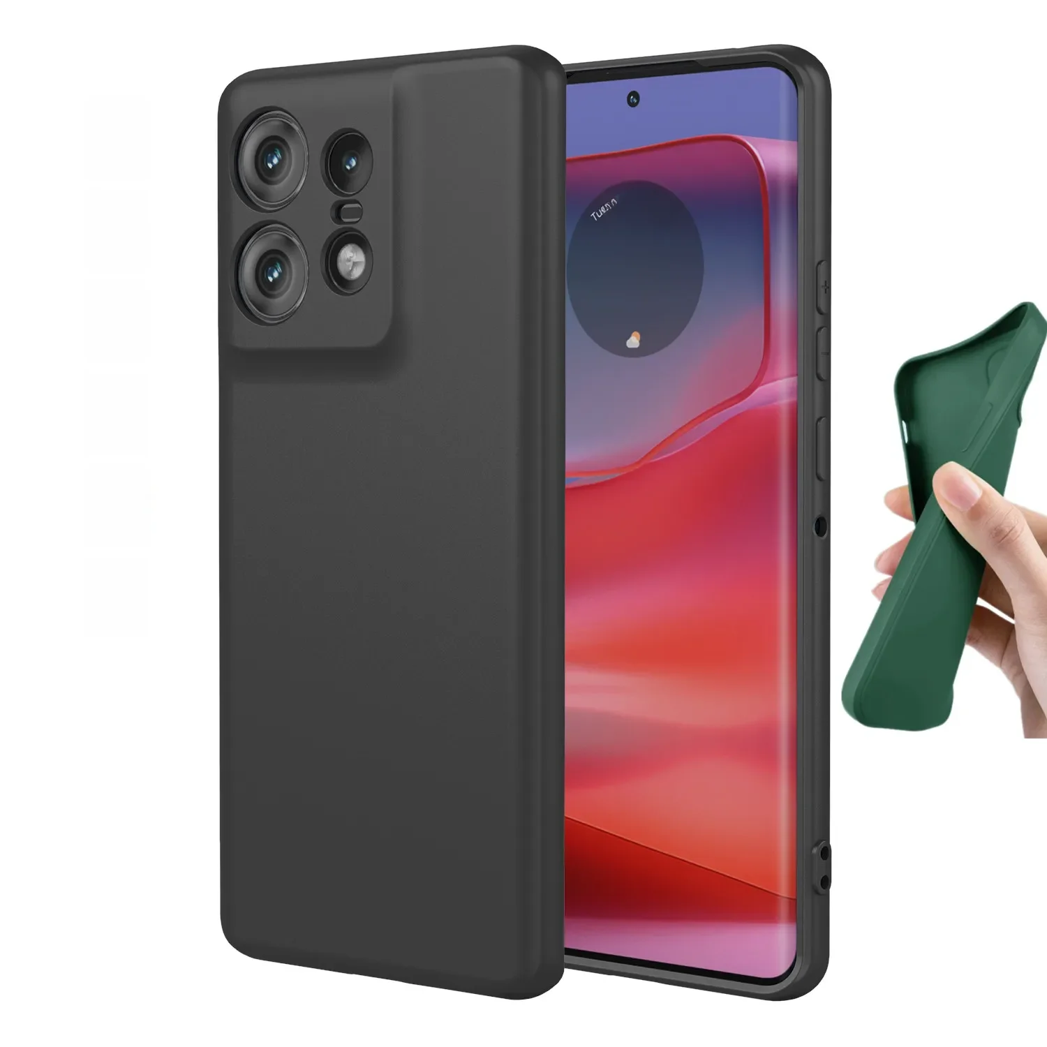 Elastyczne etui z płynnego silikonu dla Motorola Edge 50 Pro 60 Fusion Ultra 40 Neo Plus 2023 5G Protective Cover Bumper Fundas Coque — zdjęcie 2