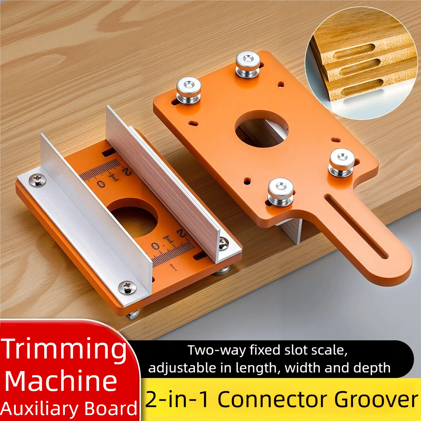 Trimming Machine 2 In 1 Transparent Slotted Bracket Invisible Fasteners Wardrobe Cupboard Panel Punch Locator
