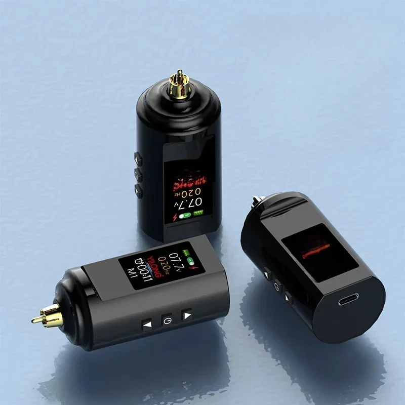 Tatouage USB écran couleur alimentation moteur Machine RCA Mobile sans fil alimentation 1200mAh charge Portable Mini batterie
