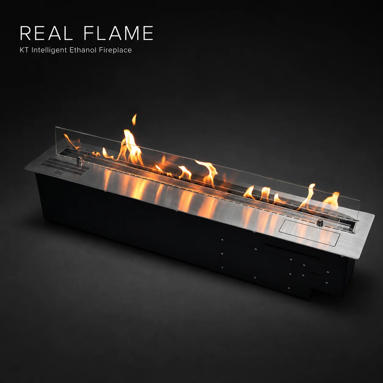 SXFireplace SXKT Smart Flame Fireplace Adjustable Real Fire with Remote And App Control for Contemporary Home Decor