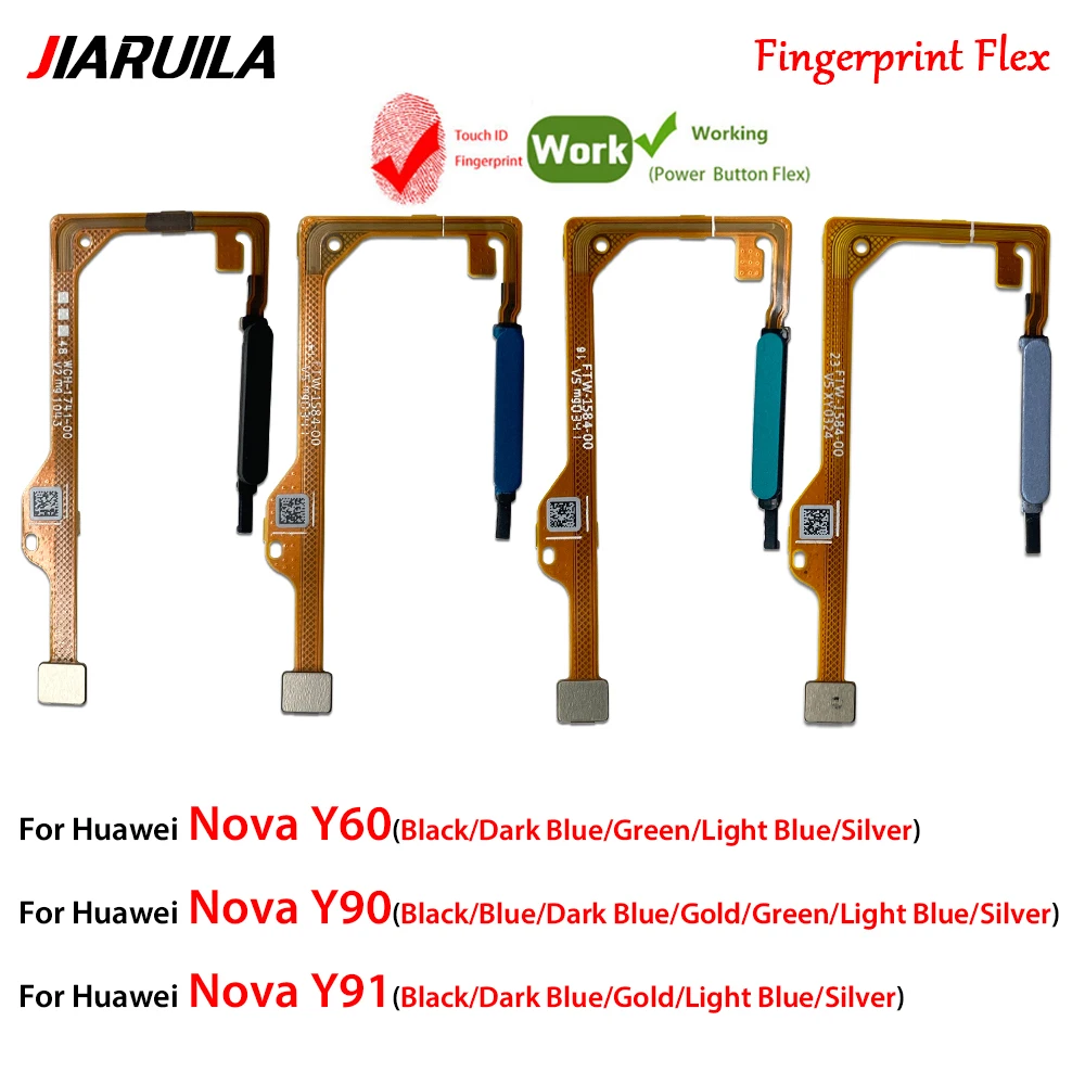 Fingerprint Sensor Scanner Touch ID Connect Motherboard home button Flex Cable For Huawei Nova Y60 Nova Y90 Nova Y91
