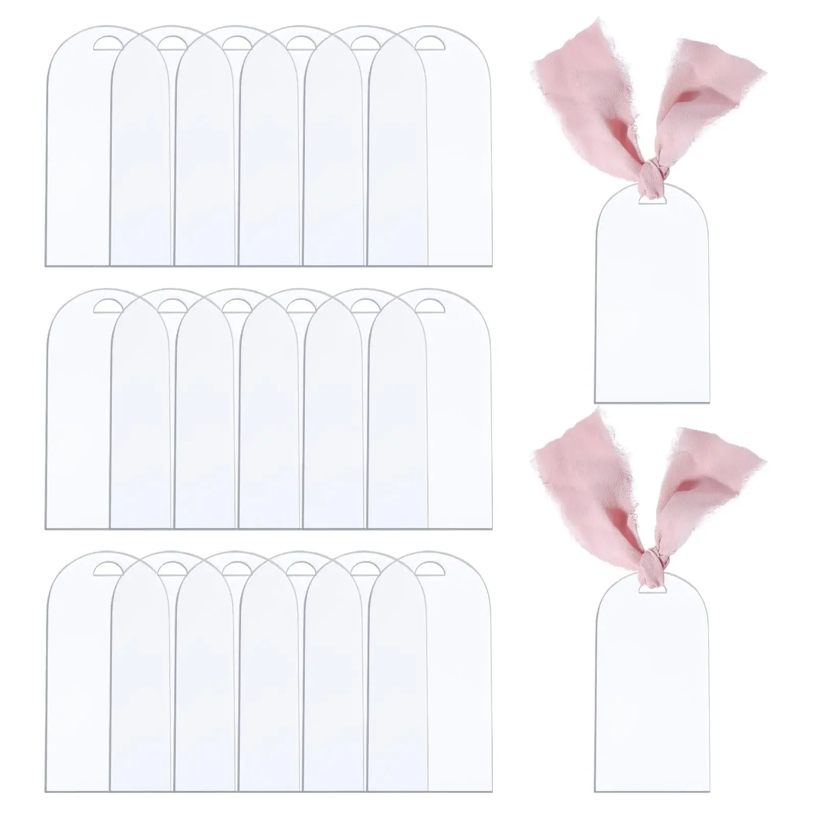 Cartes acryliques vierges givrées/transparentes, 10/20 pièces, cartes de lieu pour mariage, cartes nominatives en acrylique transparent, décor de Table de mariage
