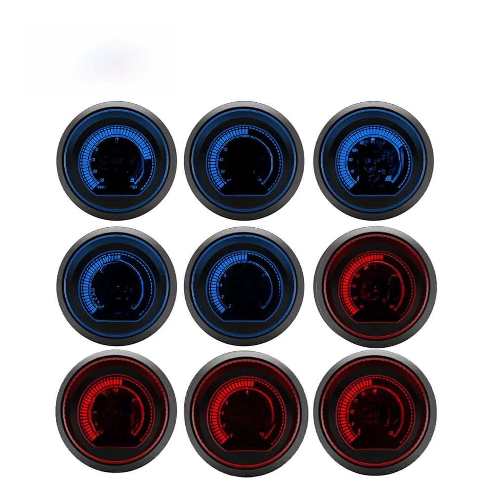 DRAGON GAUGE 52 mm toerenteller spanning watertemperatuur olietemperatuur oliepers boost vacuüm lucht brandstofverhouding uitlaattemperatuur LED digitaal display - afbeelding 2
