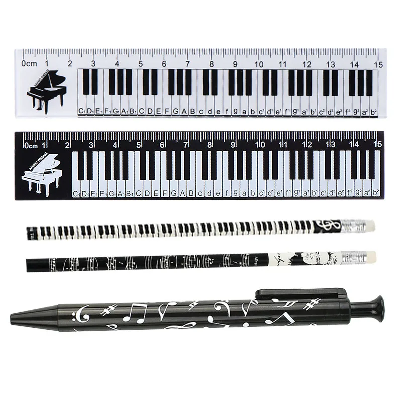 

Music Ruler Pencil Set Music Ballpoint Pen Child Painting Measuring Scale Creative Ruler Rulers Primary School Students