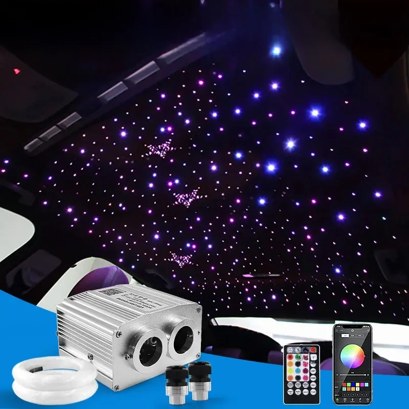 16W sterrenhemel auto Twinkle Led Auto Sterrenhemel Licht Dak Star Night Lights Interieur Sterrenhemel Plafond Auto Interieur Sterren Fiber optic Lamp - afbeelding 2