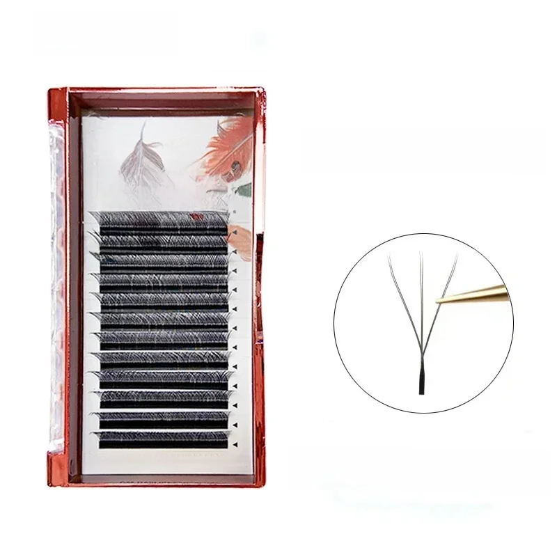 MARIA Double 3D W Eyelash Extensions 6D Shaped Private Label Wholesale Bundles Supplies Clusters Easy Fan Volume Lashes Y Makeup — zdjęcie 2