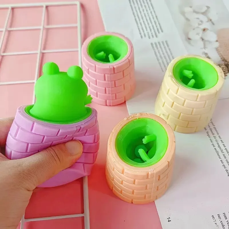 Tasse grenouille Anti-Stress Pop Up, jouets amusants et mignons Kawaii pour enfants, blague décompression, Fidget sensoriel, soulagement du Stress, cadeau
