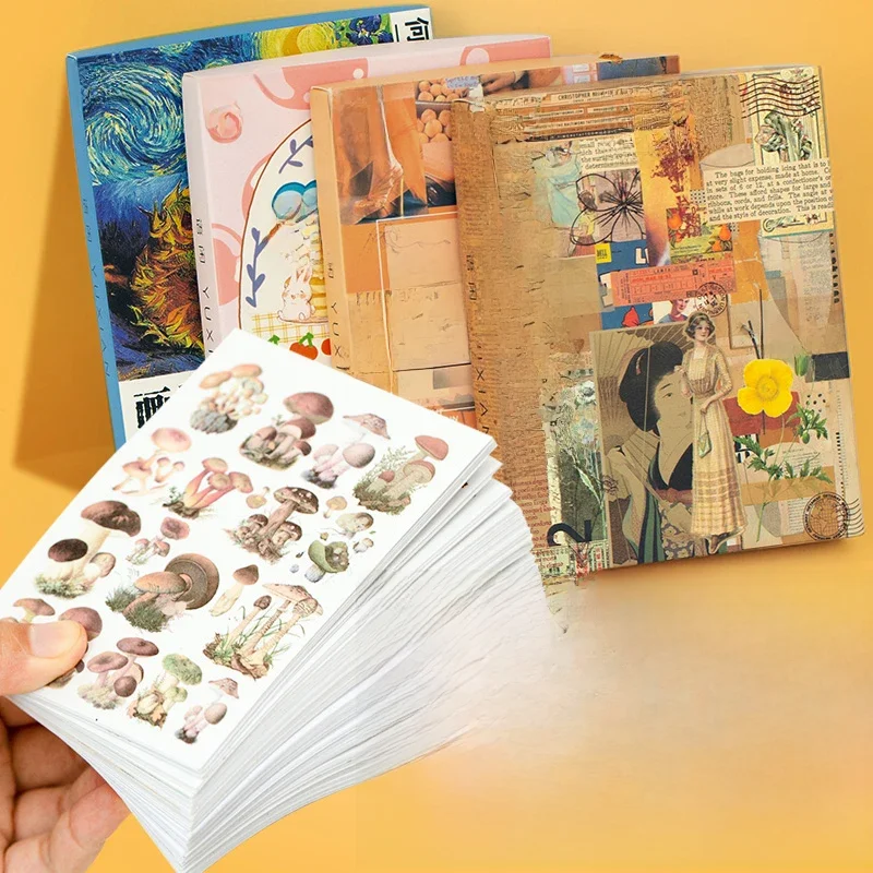 Yoofun 50 niepowtarzalnych wzorów dekoracyjne naklejki papiernicze kolorowy sen Scrapbooking DIY pamiętnik Album Retro Vaporwave Stick — zdjęcie 2