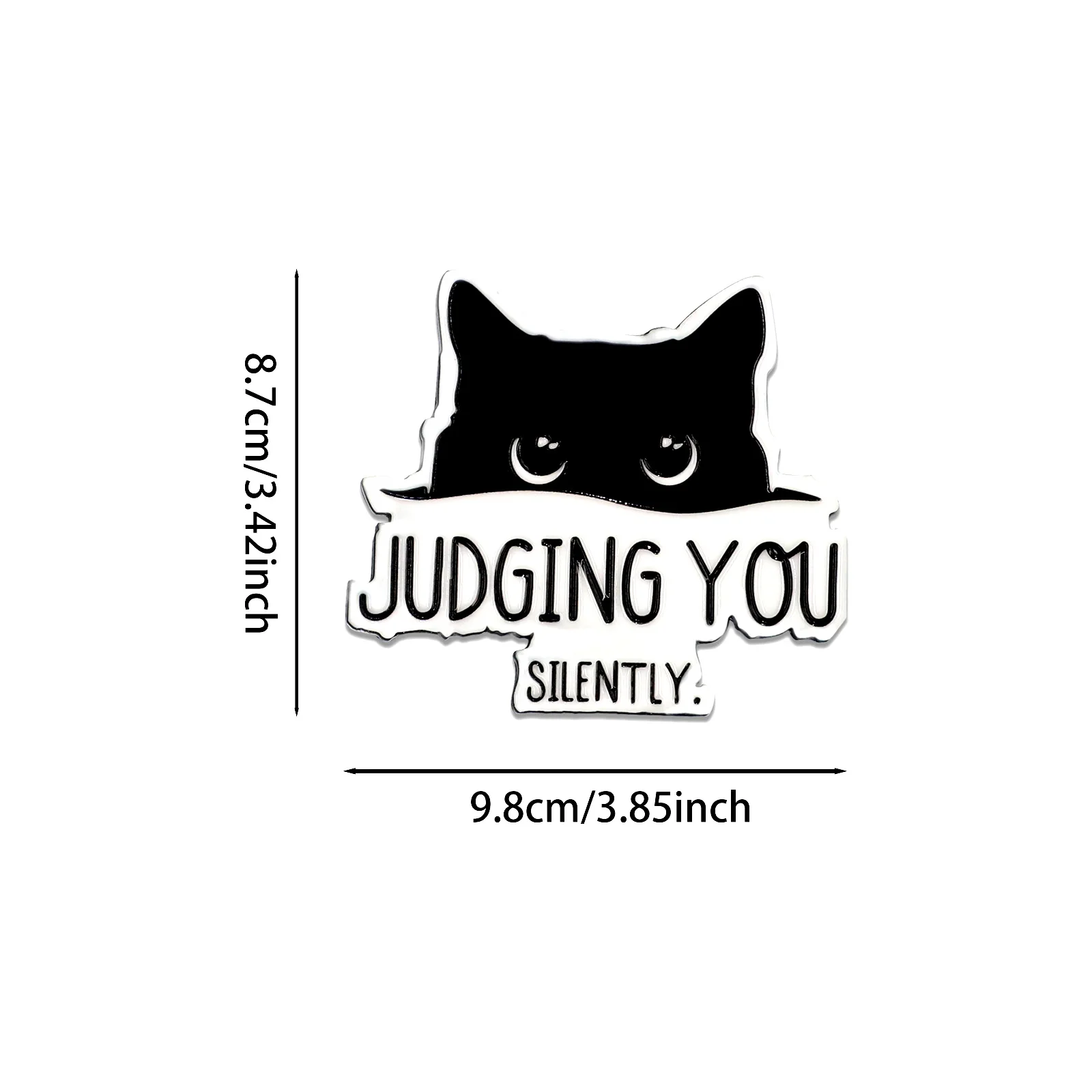 1pcs 3D JUDGING YOU SILENTLY car emblems,decorative items.Suitable for decorating the rear side of cars,truck,and SUV,waterproof