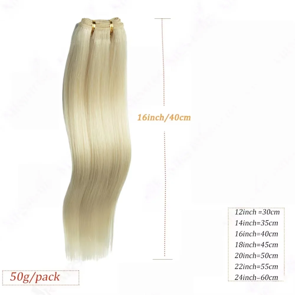 50G/Pack Straight Human Hair Weaves Human Hair Bundles Sew in Weft Extensions Straight Natural Hair Suitable for Daily Wear