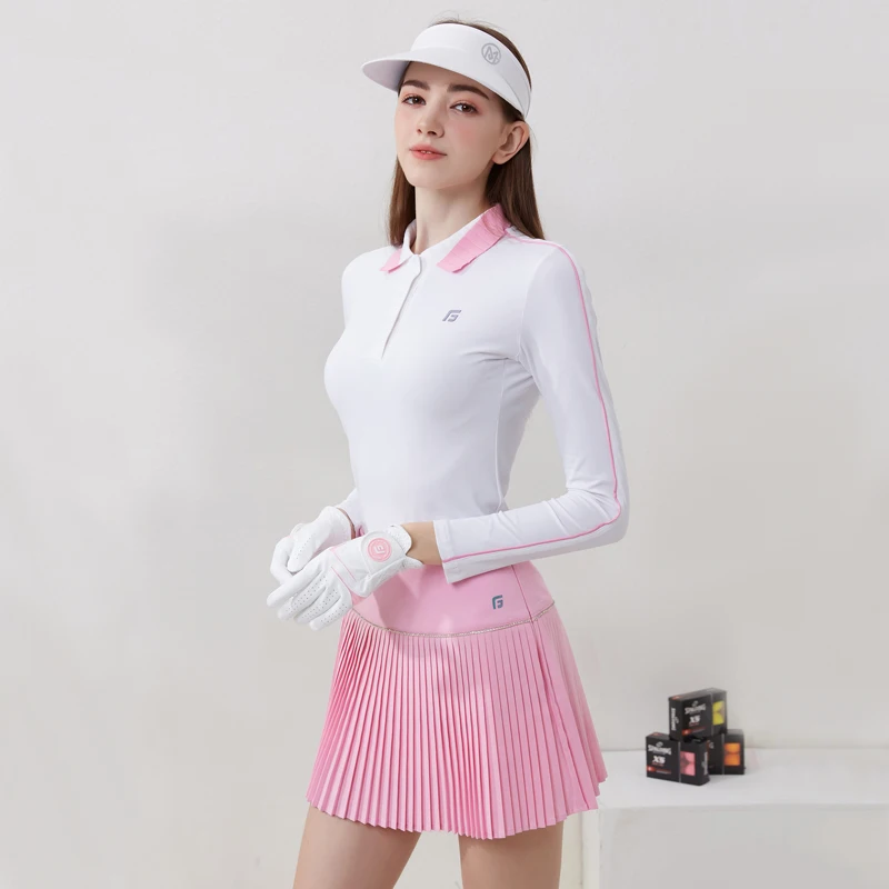 Golfist Golf Autumn Shirt Women Long Sleeve Turn Down Collar Warmth Causal Sports Clothing Golf Women's Shirt