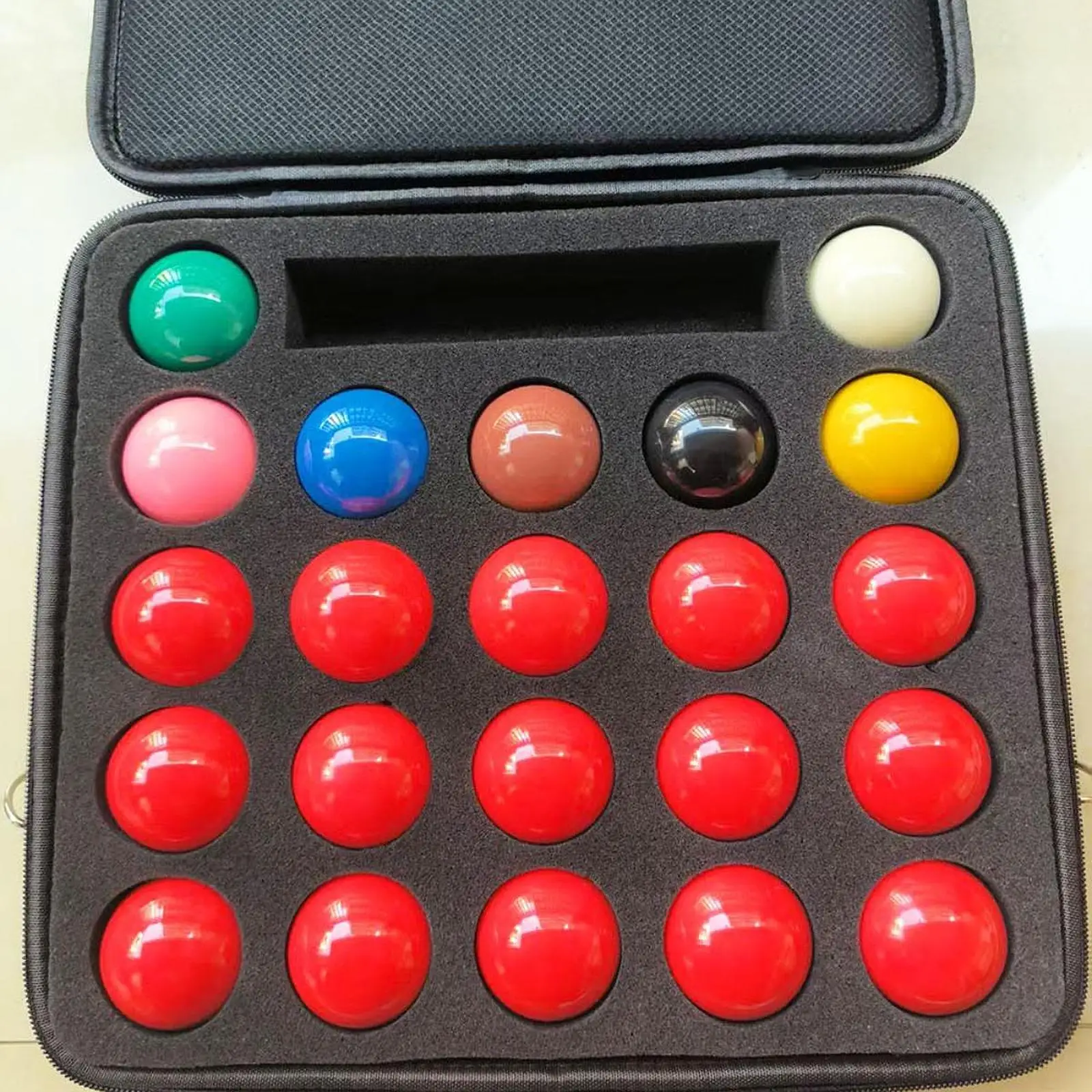 حقيبة حمل كرة البلياردو صندوق تخزين كرة البلياردو احترافي مع مقبض حمل يحمل 22 كرة لعشاق السفر الداخلي