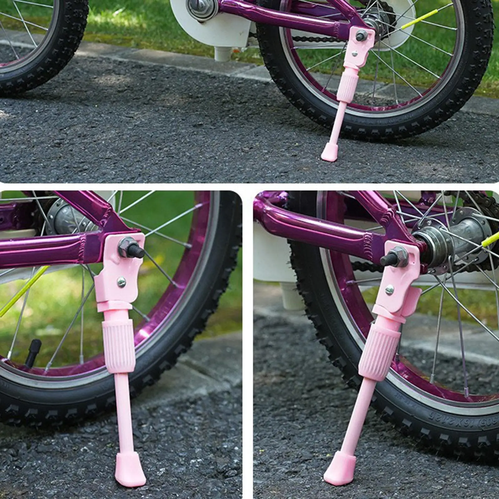 Kids Bike Kickstand Bicycle Side Support Stand Folding Bike Rear Side Single Mount for Boys Girls Bikes Accessories Replacement - view 3