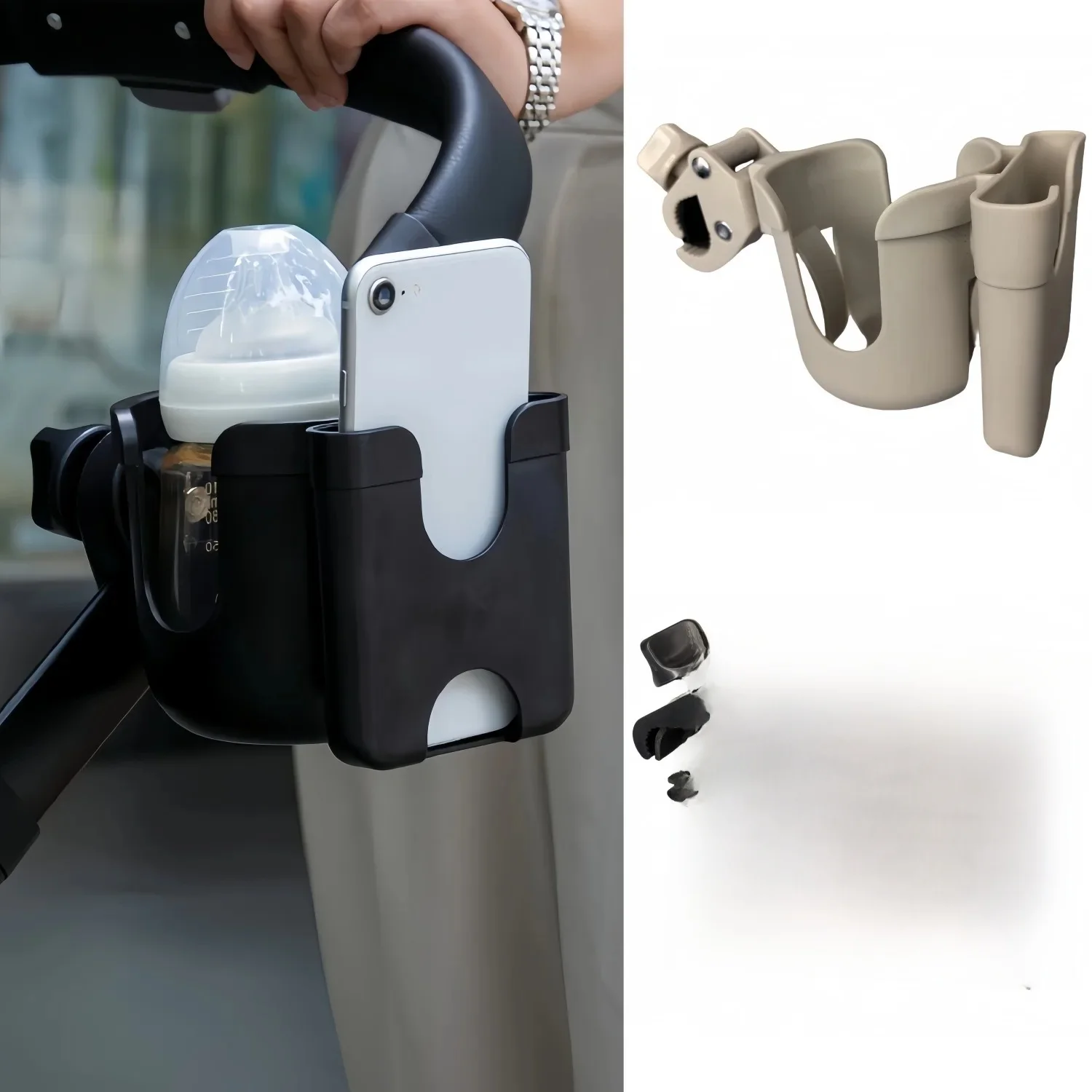 Porte-gobelets pour landau, porte-bouteilles pour poussette pour enfants, porte-bouteilles pour landau, conception antidérapante, accessoires pour landau, supports pour téléphone portable