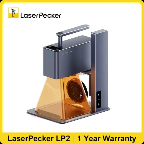 LaserPecker MINI Gravador a laser com 5W 2K Bluetooth Máquina de gravação portátil para papel, madeira, couro, vidro colorido LP2