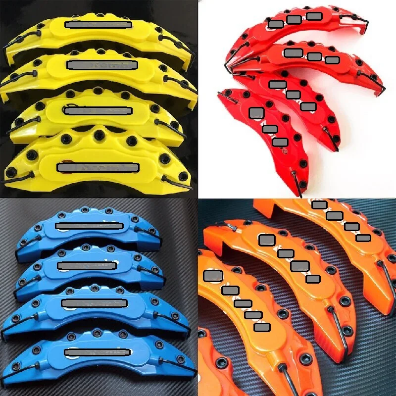 

Decorative Brake Caliper Cover ABS Plastic Caliper Cap 4 Pcs Set Brake Caliper Cover Heat Resistant Suitable for All Vehicles