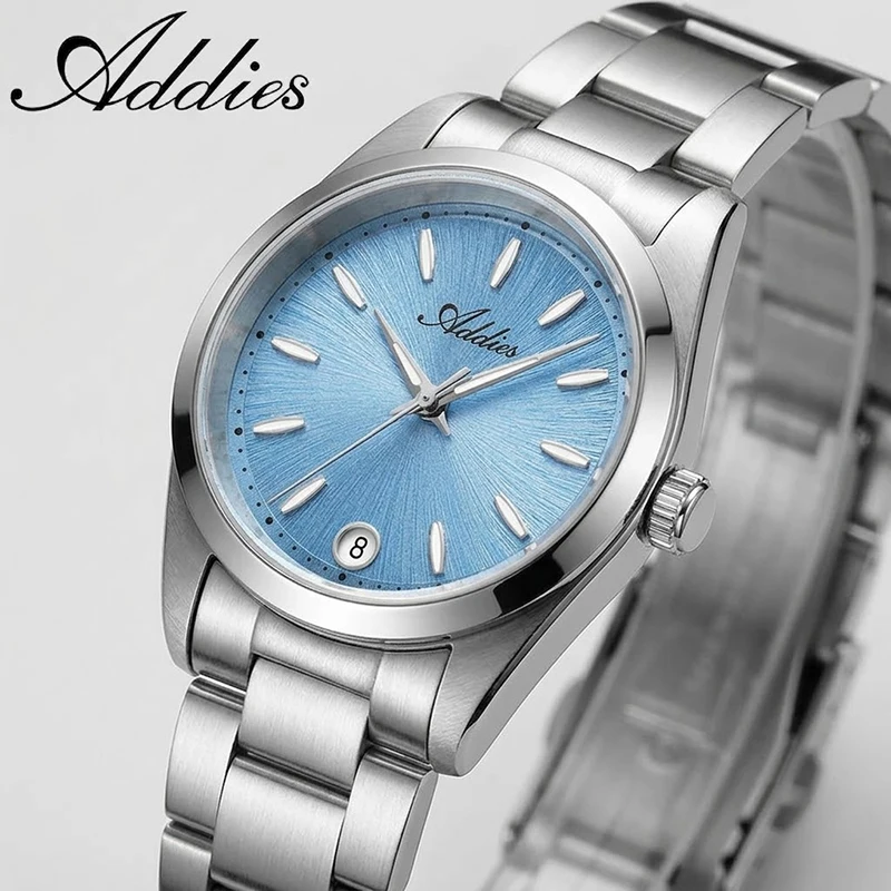 ADDIES Quartz Women Watches 31mm Top Brand Sapphire Glass Steel Watch for Woman Luxury 50m Waterproof Luminous Women Wristwatch