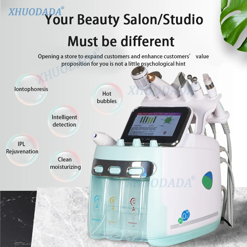 

Новый многофункциональный инструмент для ухода за кожей H2O2, маленький водный пузырь, инструмент для ухода за кожей, анализ кожи, тестовая микродермабразия