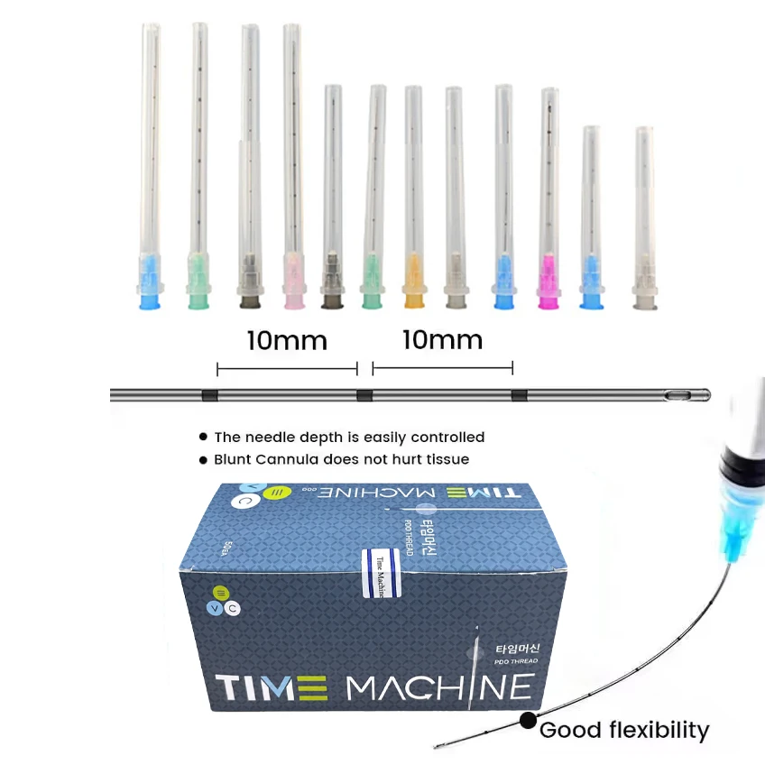 50Pcs/Box Disposable Blunt Tip Cannula Needle 18G-30G 25/38/50/70mm Sterile Hypodermic Needle for Dermal Fillers