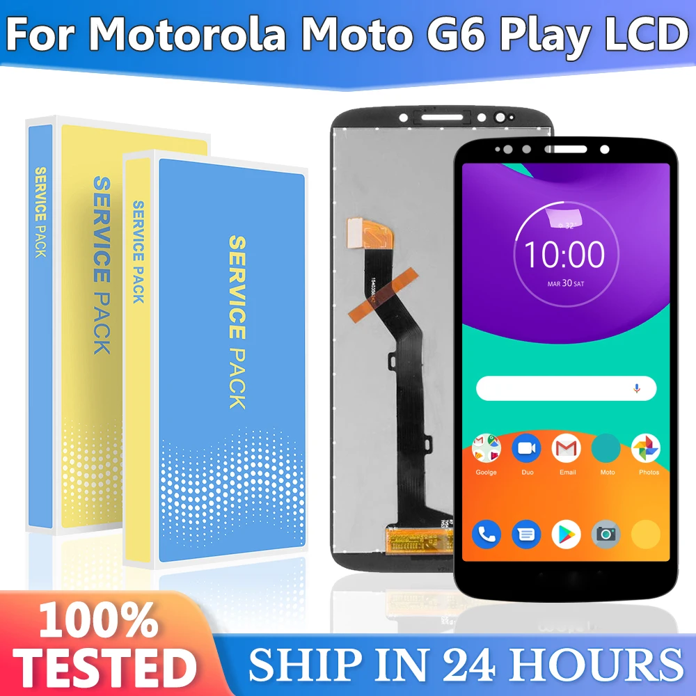 

ЖК-дисплей 5,7 дюйма для Motorola Moto G6 Play, сенсорный экран с цифровым преобразователем в сборе, модель XT, XT1922-3 XT1922-4, ЖК-дисплей с рамкой