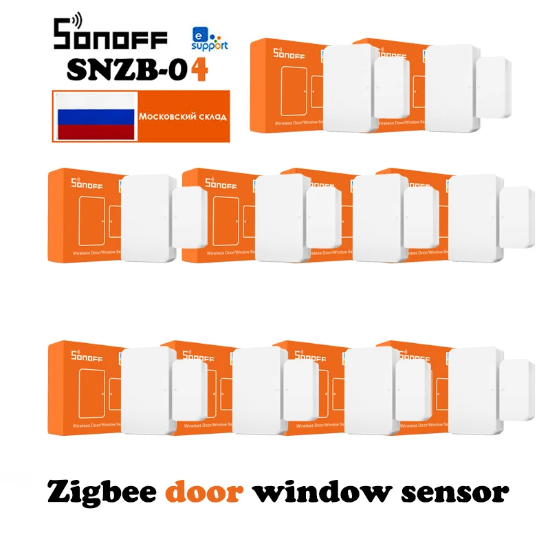 Sonoff-Sensor de puerta/ventana Zigbee SNZB-04, Sensor magnético de contacto de puerta inteligente, compatible con Alexa, Google Home, IFTTT, Zbbridge, aplicación Ewelink