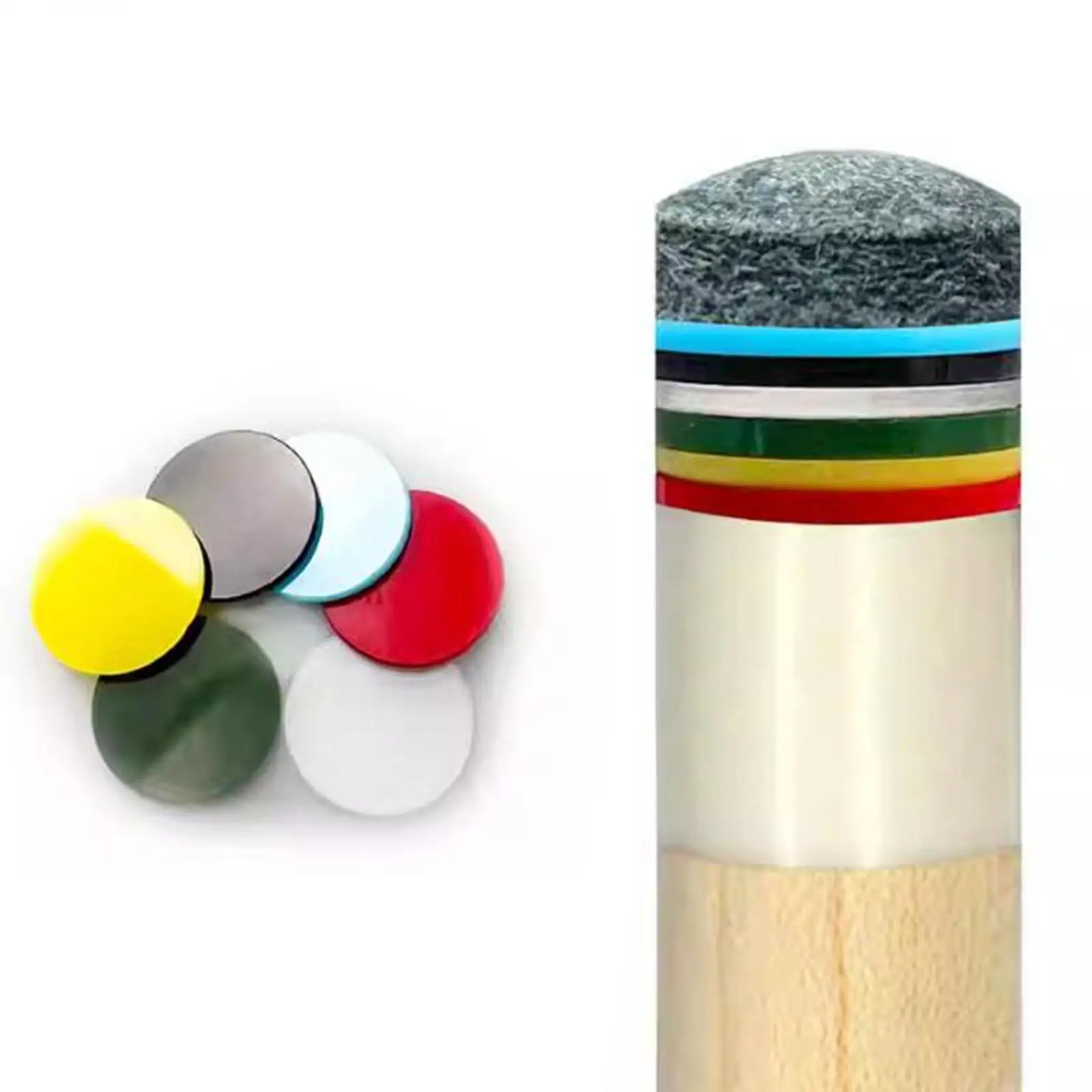 10 pezzi di punte per stecca da biliardo, parti di riparazione, cuscinetti per ghiera portatili, accessori da biliardo di ricambio per competizioni di sala giochi da bar