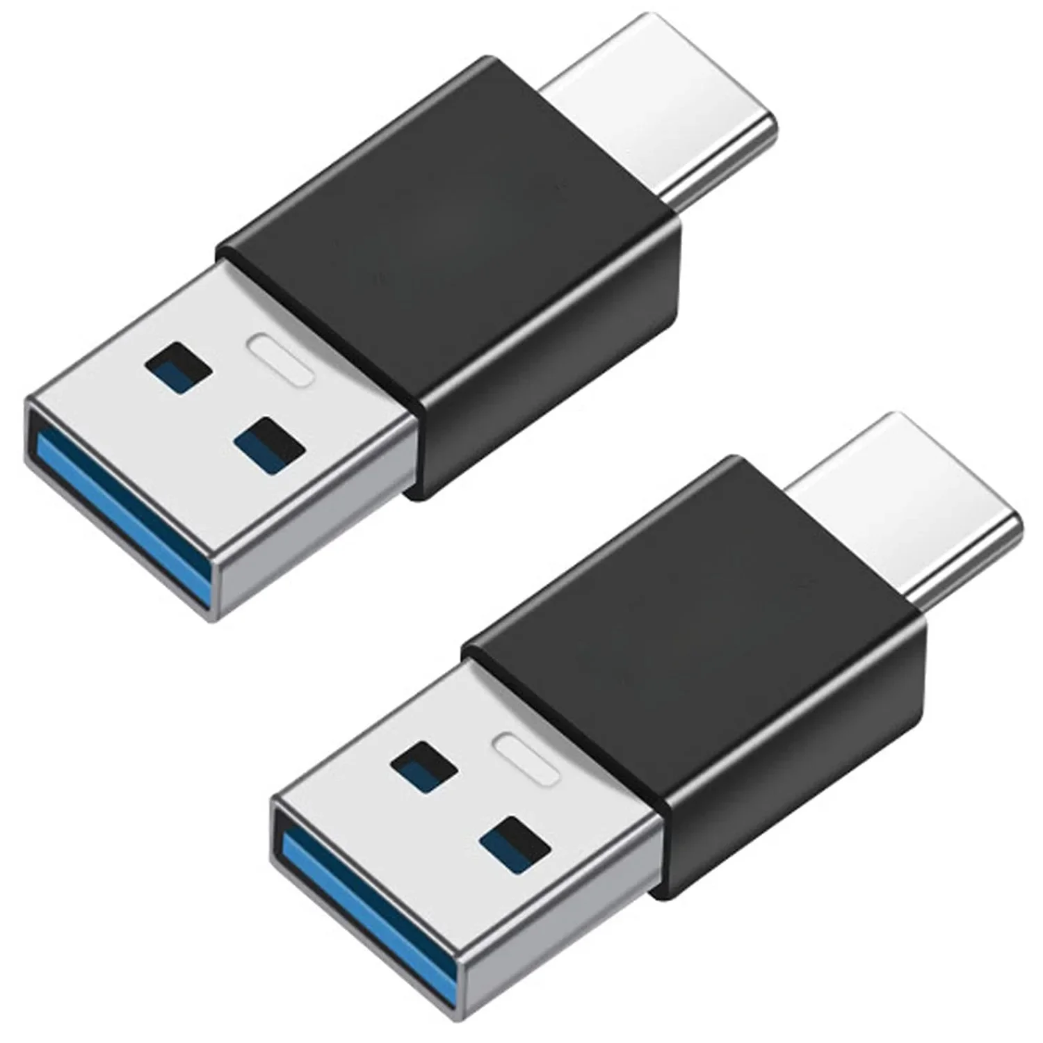 Adaptateur type-c 3.1 mâle vers USB 3.0 A mâle, convertisseur 5G 3A, synchronisation des données, connecteur de charge pour téléphone portable, 2 pièces