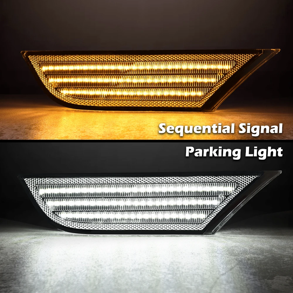 الجبهة واضحة Led إشارة متتابعة الجانب ماركر ضوء صالح ل 2018-2022 هوندا أوديسي 33800-Thr-A01 ، 33850-Thr-A01 كروم الإسكان