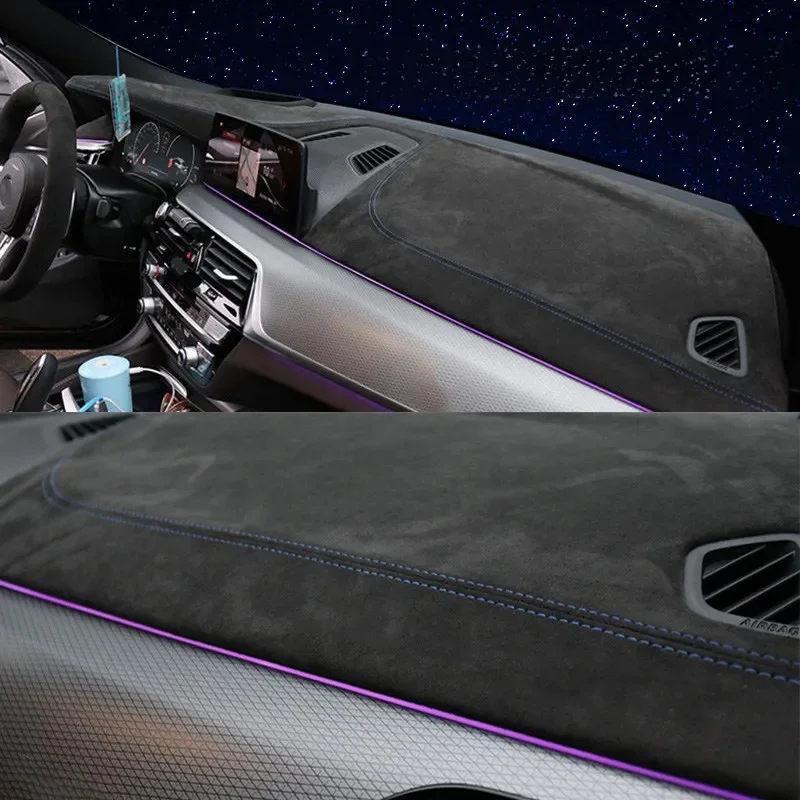 Maßgeschneiderte Alcantara-Auto-Armaturenbrett-Abdeckung für BMW G30 G31 G38 530Li 2018–2020 G32 2018–2019 630GT Matte Shade Cushion Pad Teppiche