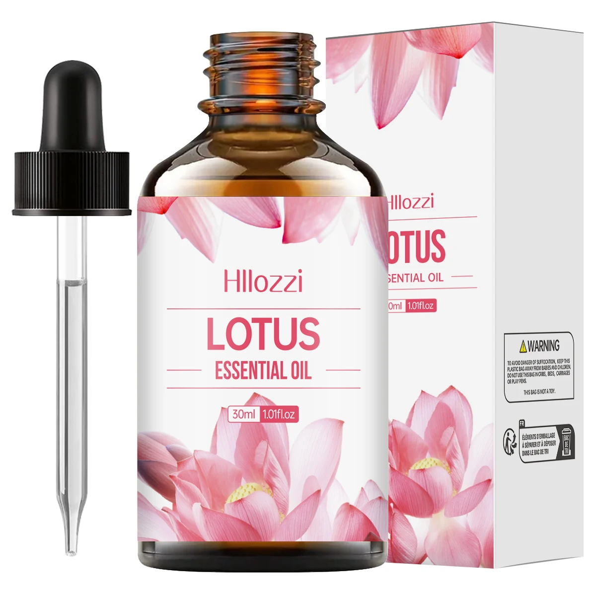 

Lotus essential oil with dropper suitable for diffuser humidifier, body massage, home care, air freshener.