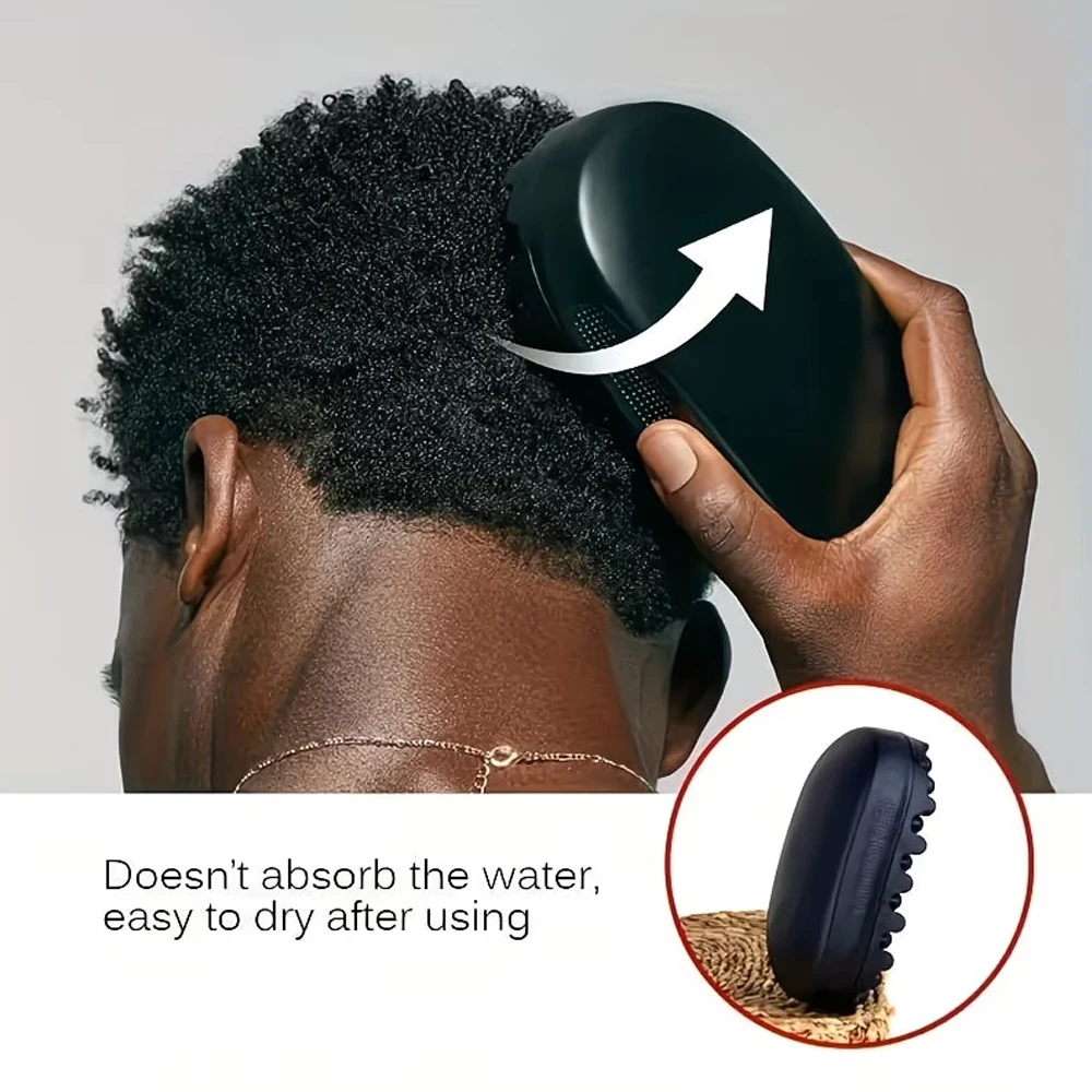 Silikon Magic Twist Haarbürste - Mini Tragbare Leicht zu Reinigende Lockenfrisierbürste, Afro-Haarbürste – Detail 3