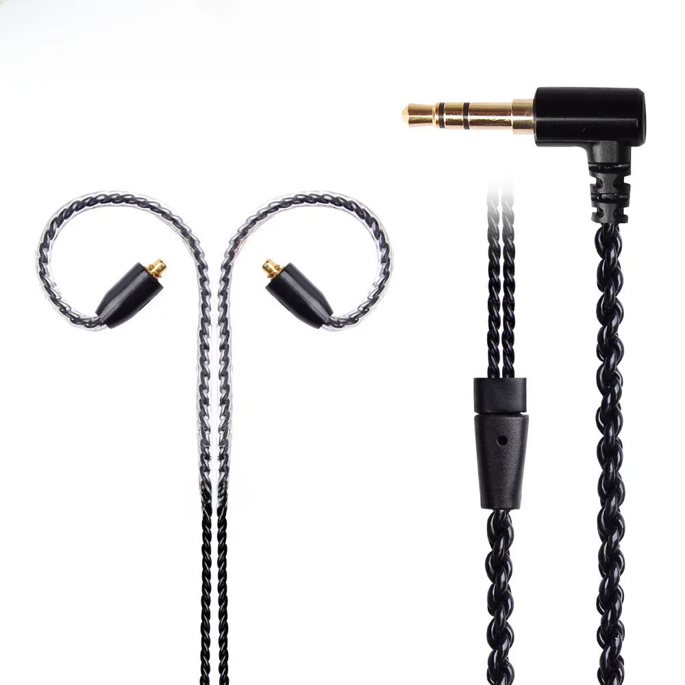 FDBRO 10 sztuk 3.5mm Upgrade OFC posrebrzany drutu przewód słuchawkowy 0.78mm 2Pin kabel MMCX IE80 kabel słuchawek IM A2DC zestaw słuchawkowy drutu — zdjęcie produktu 7