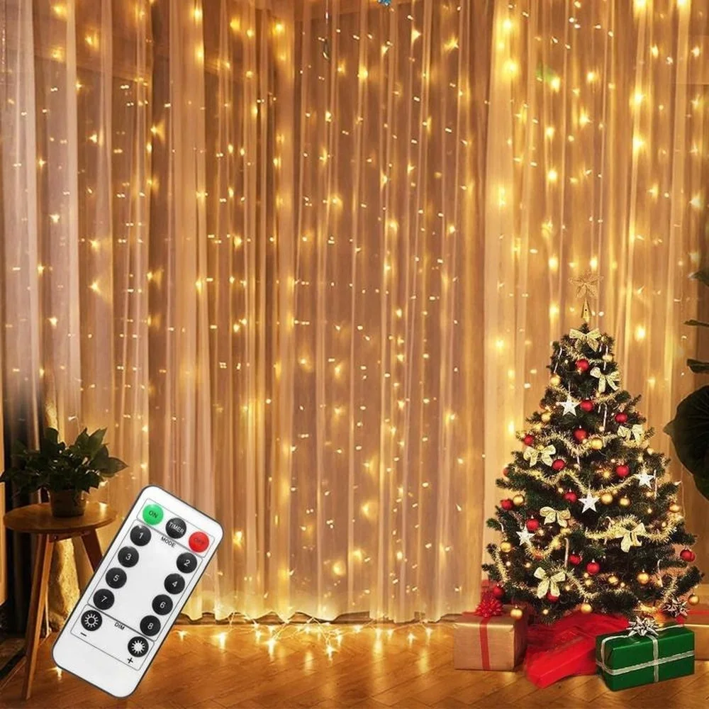 Światła bożonarodzeniowe Kurtyna Garland Wesołych Świąt Dekoracje do domu Ozdoby świąteczne Prezenty świąteczne Navidad 2021 Nowy Rok Wystrój — zdjęcie 2
