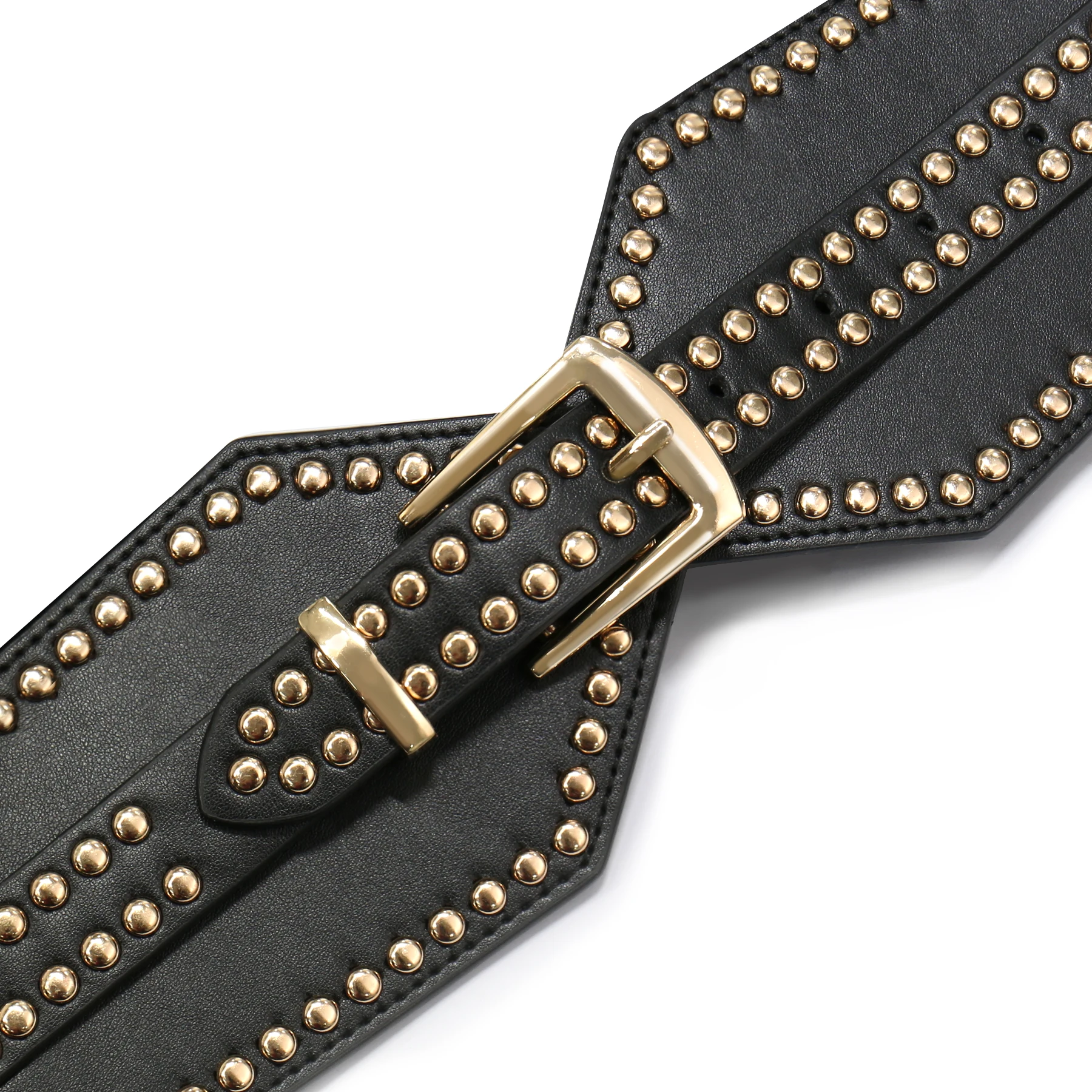 حزام مطاطي عريض للنساء، أحزمة فاسق قابلة للتمدد مكتنزة للنساء، حزام خصر ريترو #2