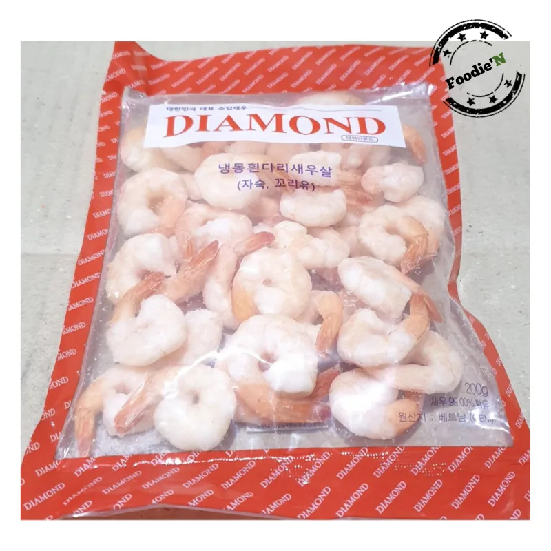 Diamond self-lodging white leg shrimp meat 200g/Banamey 71-90 tail/1 pack 10 packs/footy and food mall