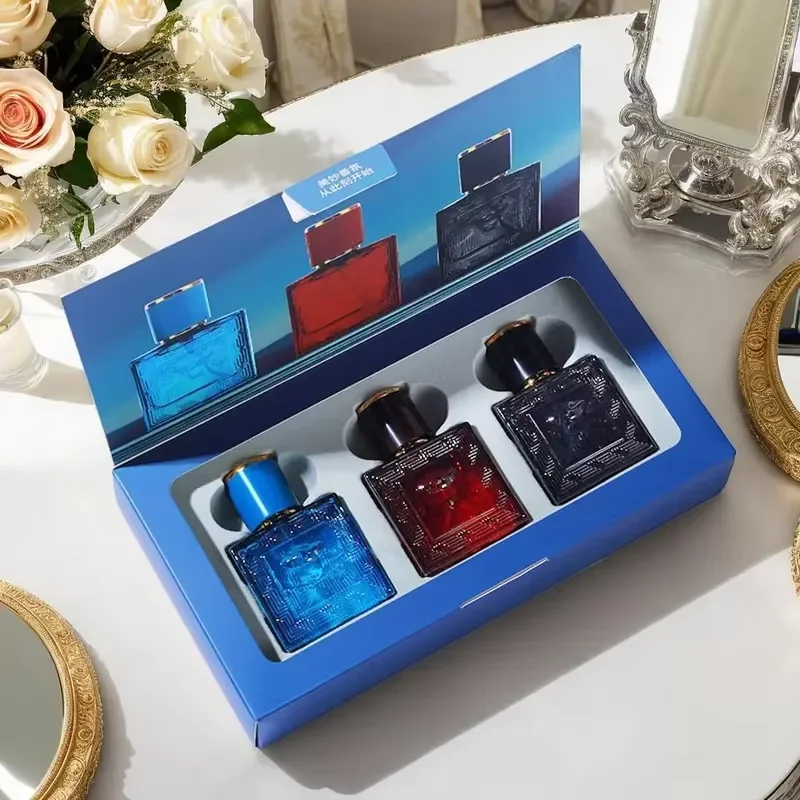 Men Perfume Gift Set 3Pcs Eros Cologne Long Lasting Light Fragrance Woody Scent Male Parfum Spray Luxury Gift Box For Men Birthday Present view 5