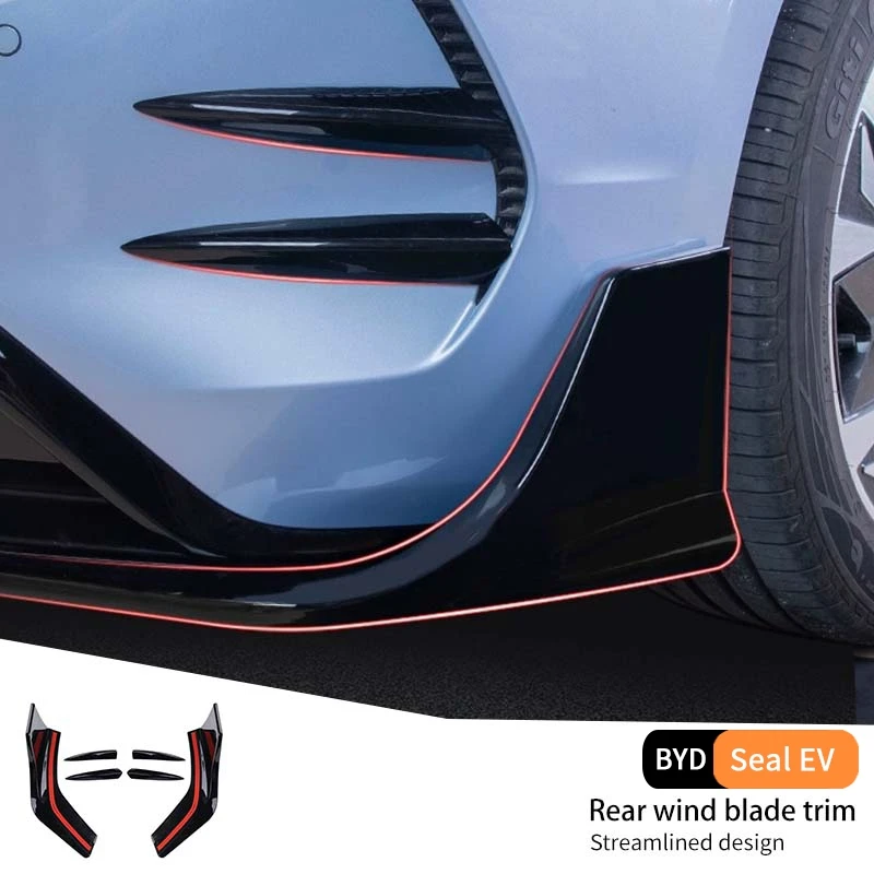 

For Byd Seal EV 2023-2025 Car Rear Wind Blade Trim Rear Bumper Wind Blade Rear Bumper Spoiler Rear Bumper Body Trim Accessories